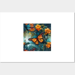 Monarch Butterflies Watercolor 1 Posters and Art